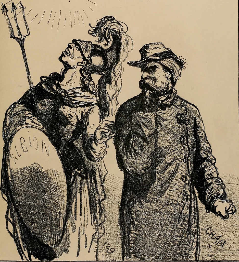 An illustration from Album du siège : recueil de caricatures publiées pendant le siège dans le Charivari, 1871, leaf 24