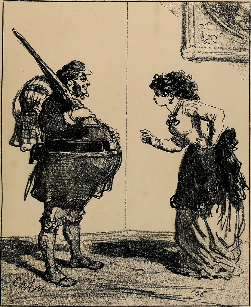 An illustration from Album du siège : recueil de caricatures publiées pendant le siège dans le Charivari, 1871, leaf 28