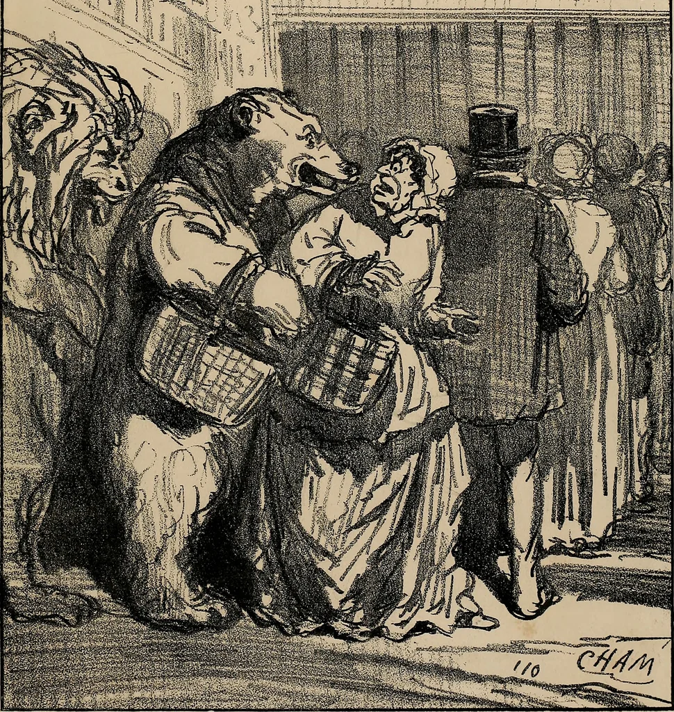 An illustration from Album du siège : recueil de caricatures publiées pendant le siège dans le Charivari, 1871, leaf 30