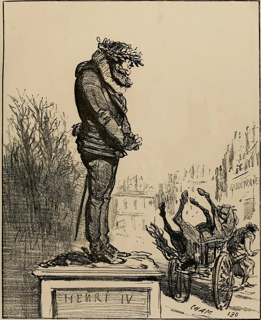 An illustration from Album du siège : recueil de caricatures publiées pendant le siège dans le Charivari, 1871, leaf 36