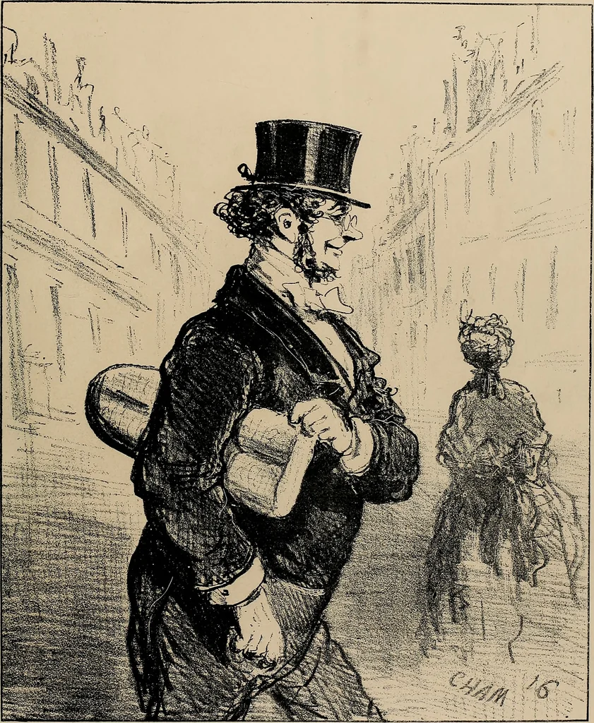 An illustration from Album du siège : recueil de caricatures publiées pendant le siège dans le Charivari, 1871, leaf 46