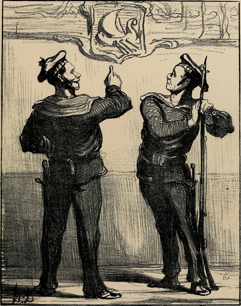 An illustration from Album du siège : recueil de caricatures publiées pendant le siège dans le Charivari, 1871, leaf 60