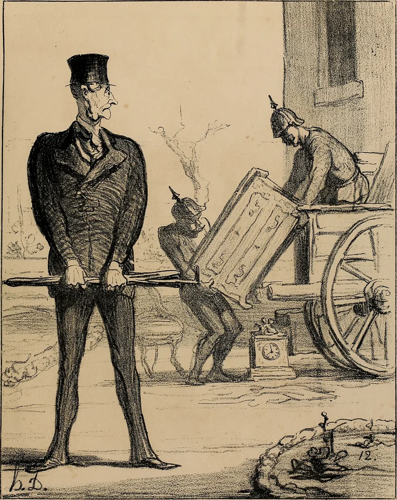 An illustration from Album du siège : recueil de caricatures publiées pendant le siège dans le Charivari, 1871, leaf 62