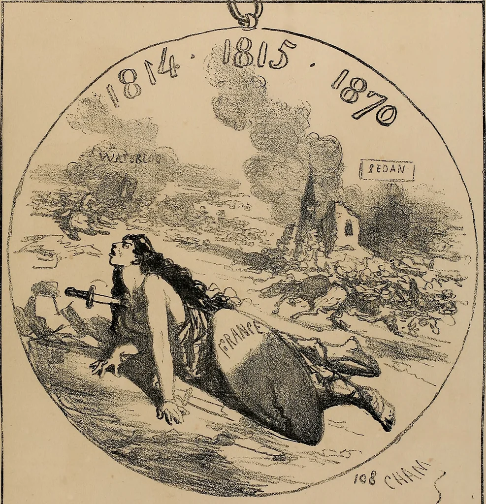 An illustration from Album du siège : recueil de caricatures publiées pendant le siège dans le Charivari, 1871, leaf 64