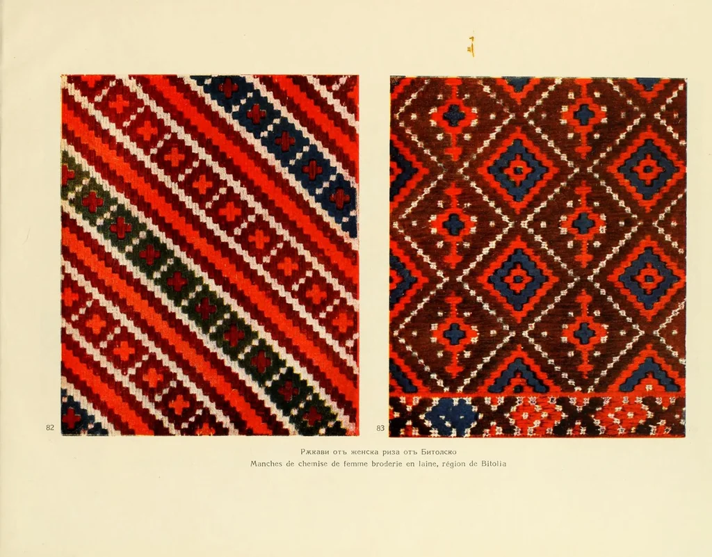 An illustration from Album na bulgarski makedonski shevitsi = Album de broderies macédoniennes bulgares, 1926, leaf 49