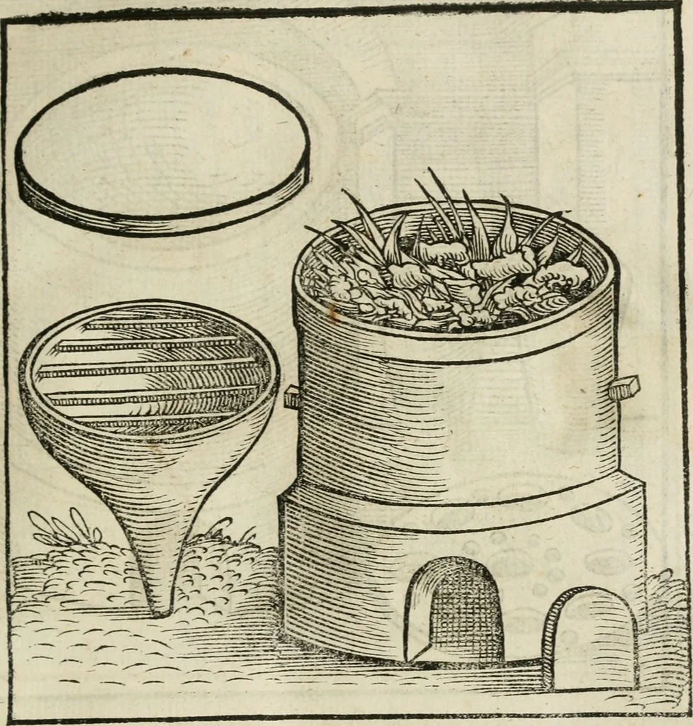 An illustration from Alchemiae Gebri Arabis philosophi solertissimi libri, cum reliquis, ut versa pagella indicabit, 1545, leaf 210