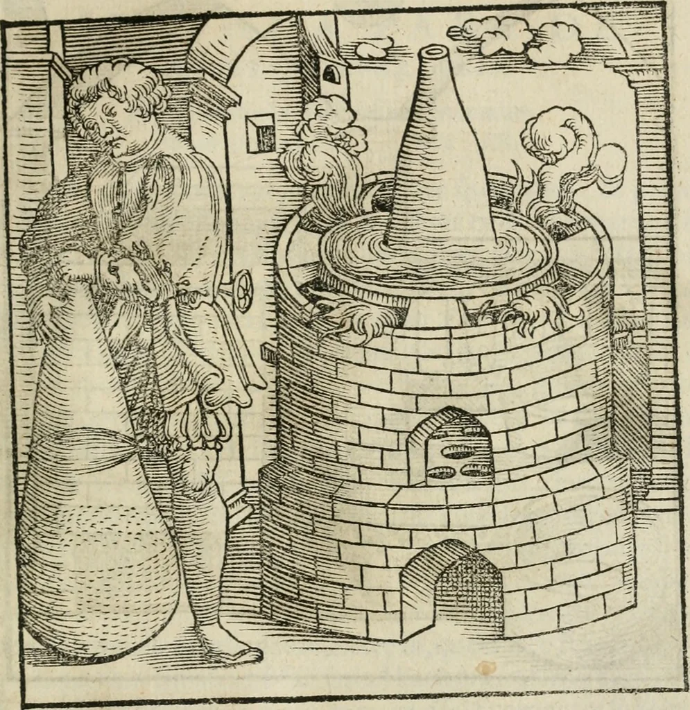 An illustration from Alchemiae Gebri Arabis philosophi solertissimi libri, cum reliquis, ut versa pagella indicabit, 1545, leaf 212