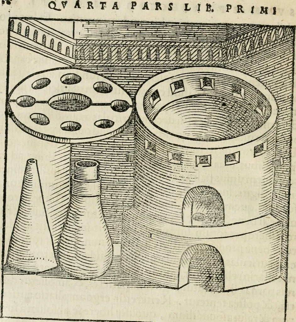 An illustration from Alchemiae Gebri Arabis philosophi solertissimi libri, cum reliquis, ut versa pagella indicabit, 1545, leaf 87