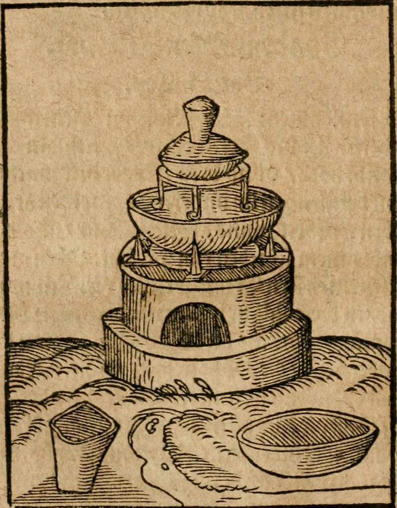 An illustration from Alchimia nova, das ist, Die güldene Kunst selbst, oder, Aller Künsten Mutter : sampt dero heimlichen Secreten, vnzehlichen verborgenen Kindern vnd Früchten ..., 1603, leaf 233