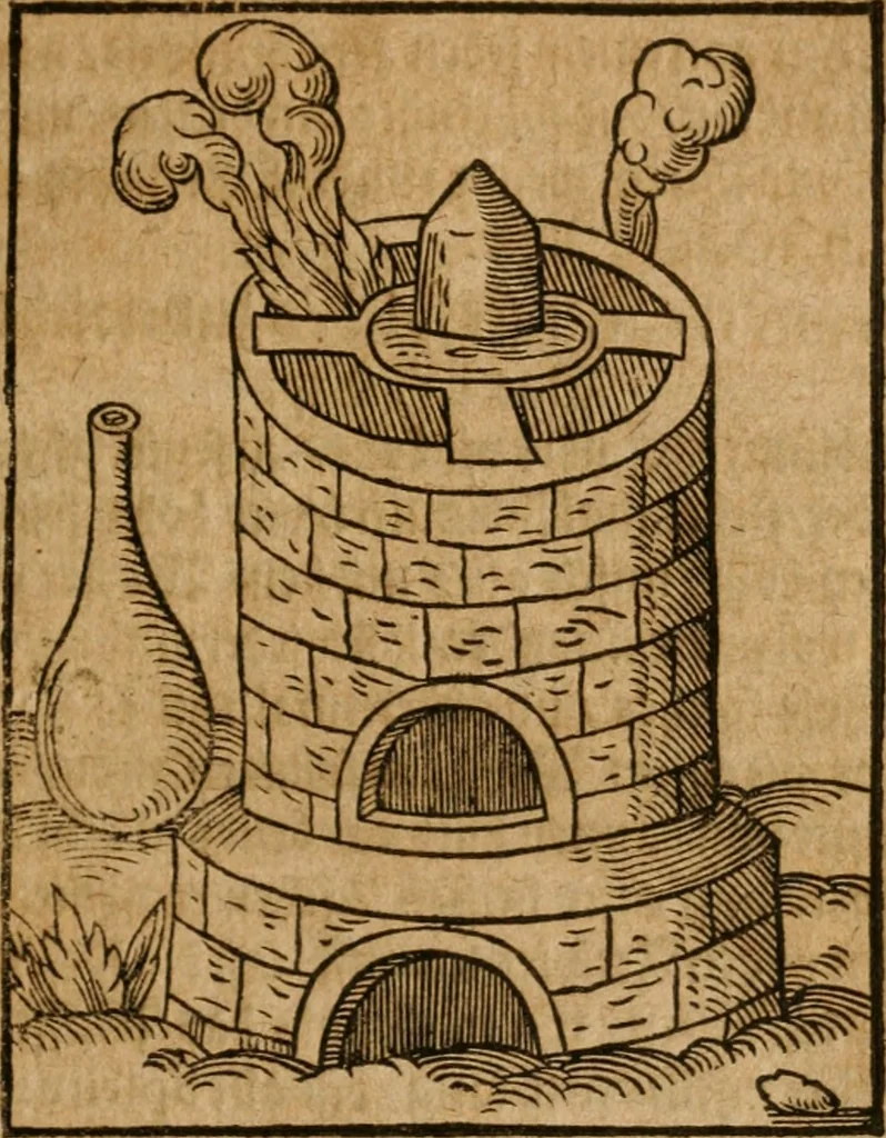 An illustration from Alchimia nova, das ist, Die güldene Kunst selbst, oder, Aller Künsten Mutter : sampt dero heimlichen Secreten, vnzehlichen verborgenen Kindern vnd Früchten ..., 1603, leaf 250