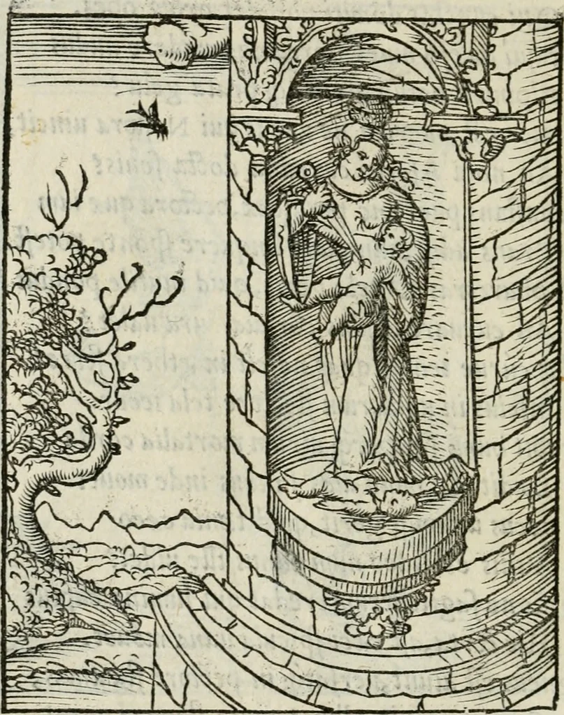 An illustration from Andreae Alciati emblematvm libellvs, 1534, leaf 107