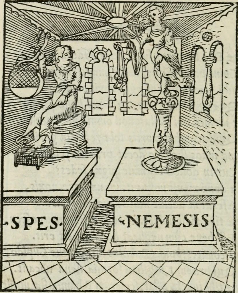 An illustration from Andreae Alciati emblematvm libellvs, 1534, leaf 87