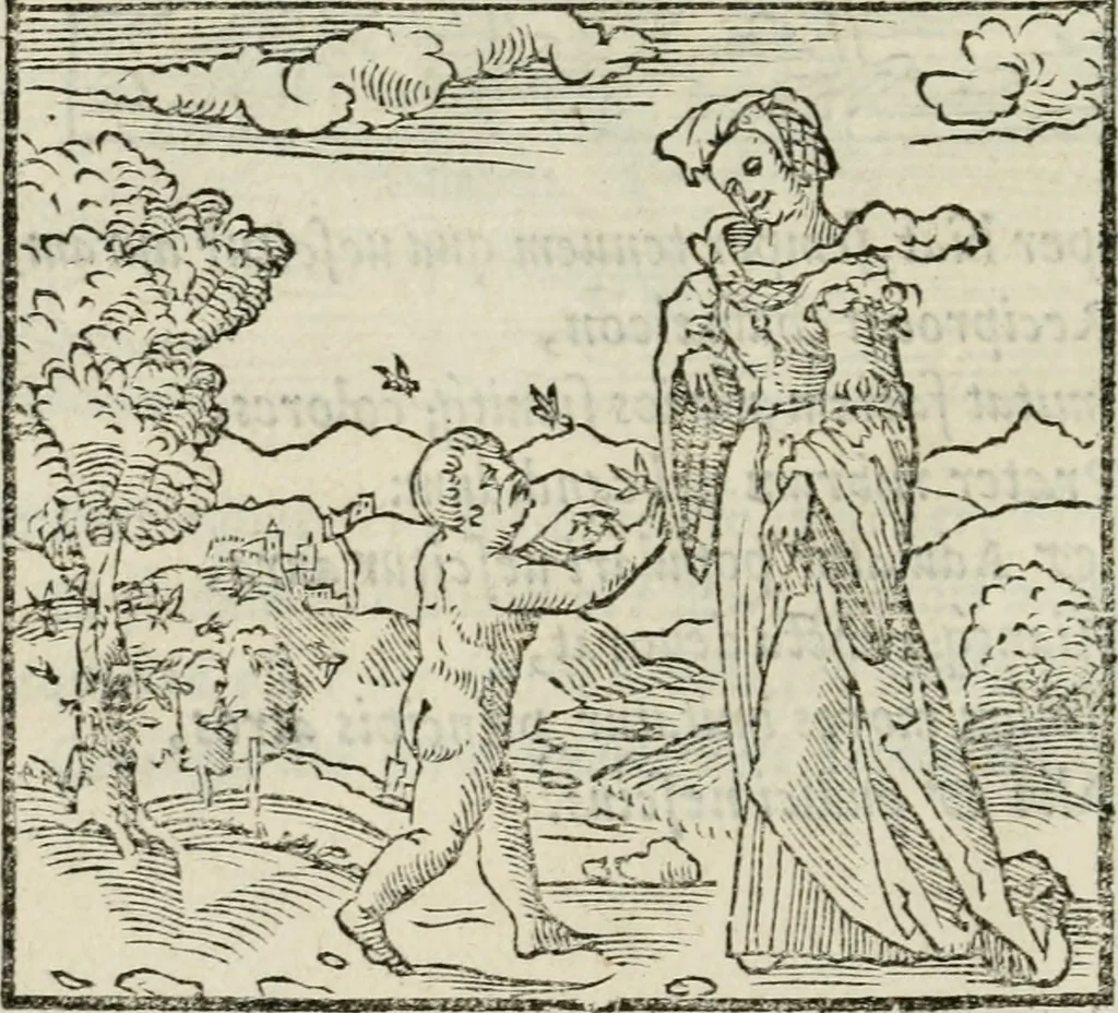 An illustration from Andreae Alciati emblematvm libellvs, 1534, leaf 97