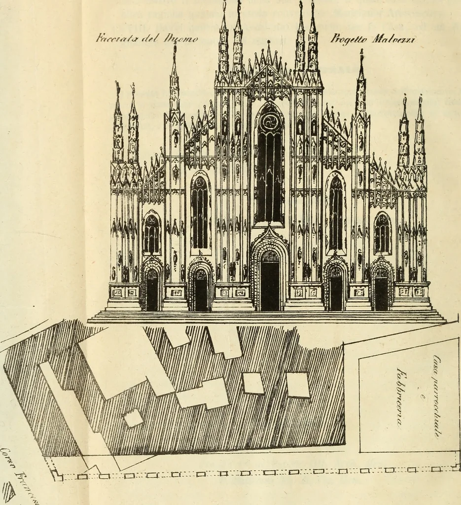 An illustration from Alcune opere edilizie che si dovrebbero quanto prima esequire in Milano, 1857, leaf 5