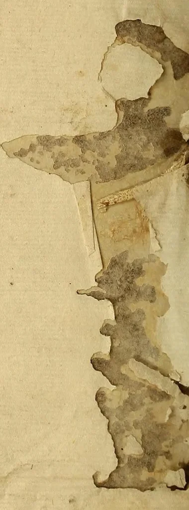 An illustration from Alegacion en derecho en fauor de los catedraticos de teologia, y canones de la Real Vniuersidad desta ciudad de los Reyes del Piru: : para que siendo preuendados en la Santa Iglesia Metropolitana della; deuan gozar enteramente de la renta de sus preuendas el tiempo que estuuiesen ausentes, y no assistieren en el coro, y oficios diuinos, por la ocupacion de sus carredas, como si realmente residiessen. Sin embargo dela duda que à puesto el señor Dean y Cabildo en esta sedevacante, en razon de que deuen ser multados en la tercera parte de las ausencias, y que para esto se les à de apuntar en el libro del quadrante., 1623, leaf 2
