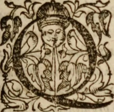 An illustration from Alexandri ab Alexandro, ivrisperiti neapolitani, Genialium dierum libri sex, varia ac recondita eruditione referti; nunc postremùm infinitis mendis quibus antea squallebat liber pulcherrimus, quanta fieri potuit diligentia perpurgati atque in pristinum nitorem restituti, 1570, leaf 6