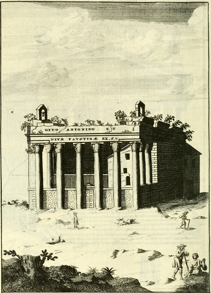 An illustration from Alexandri Donati e Societate Jesu Roma vetus ac recens : utriusque ædificiis illustrata : in multis locis aucta, castigatior reddita, indice locupletissimo & figuris aeneis illustrata, 1695, leaf 189