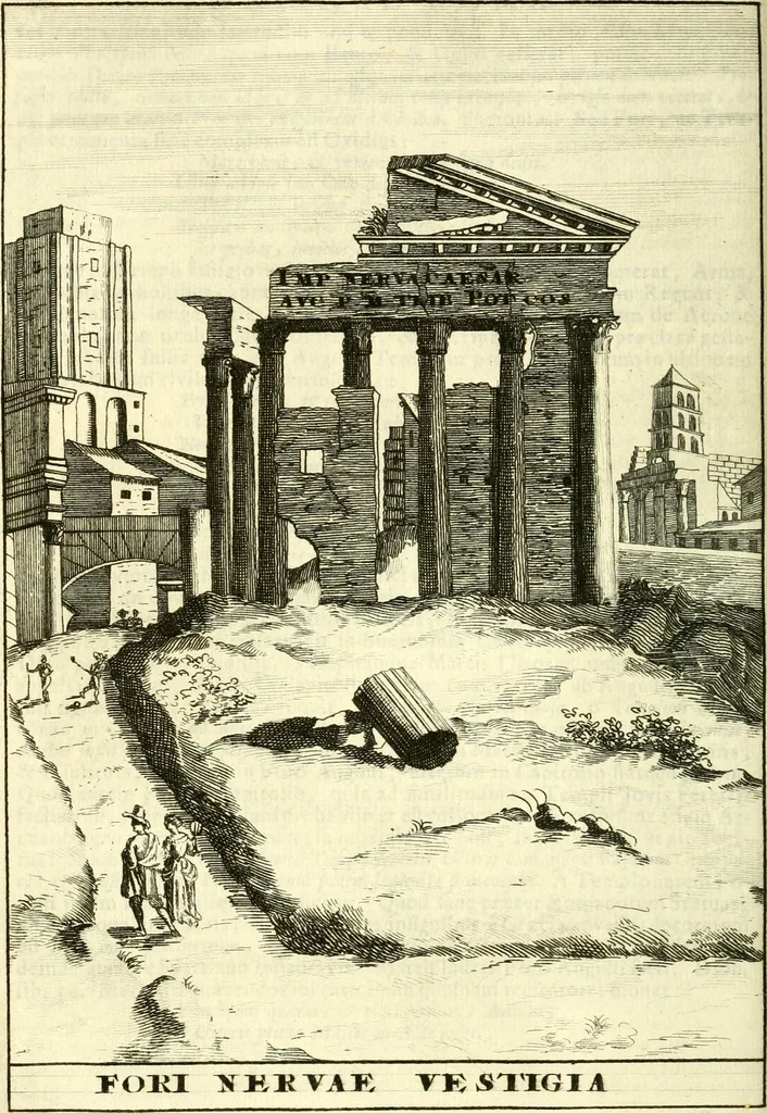 An illustration from Alexandri Donati e Societate Jesu Roma vetus ac recens : utriusque ædificiis illustrata : in multis locis aucta, castigatior reddita, indice locupletissimo & figuris aeneis illustrata, 1695, leaf 207