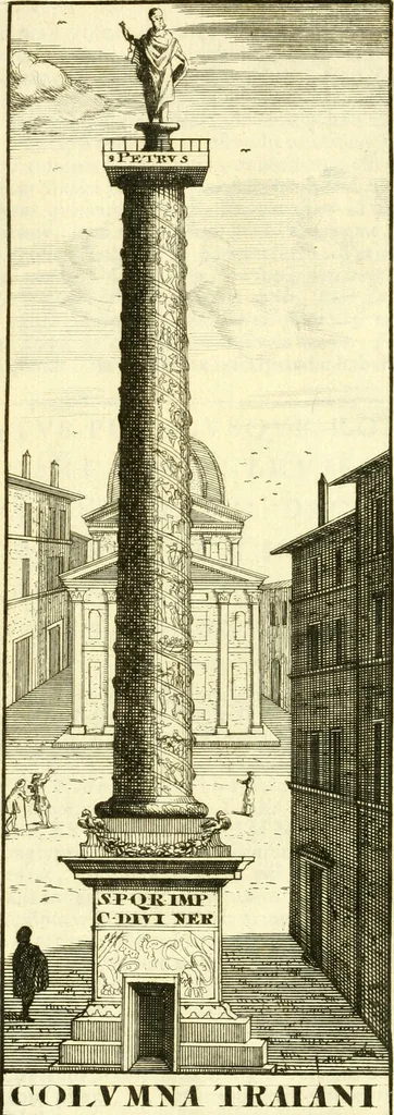 An illustration from Alexandri Donati e Societate Jesu Roma vetus ac recens : utriusque ædificiis illustrata : in multis locis aucta, castigatior reddita, indice locupletissimo & figuris aeneis illustrata, 1695, leaf 217