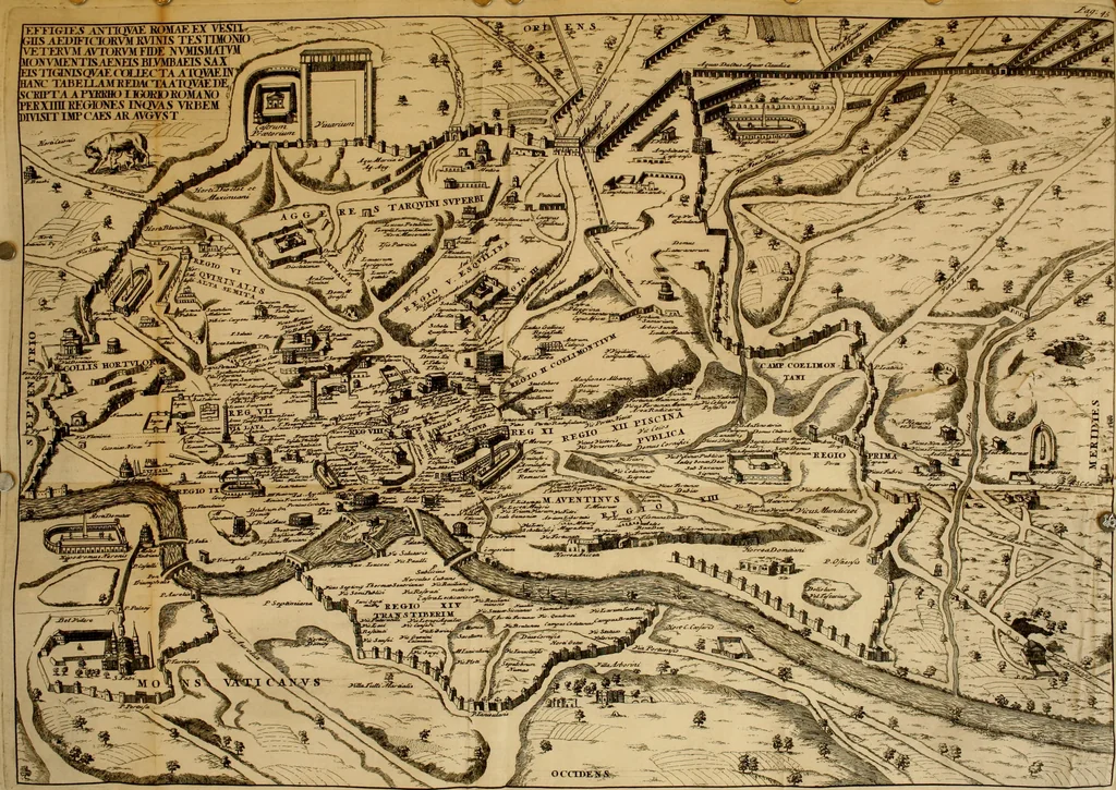 An illustration from Alexandri Donati e Societate Jesu Roma vetus ac recens : utriusque ædificiis illustrata : in multis locis aucta, castigatior reddita, indice locupletissimo & figuris aeneis illustrata, 1695, leaf 22