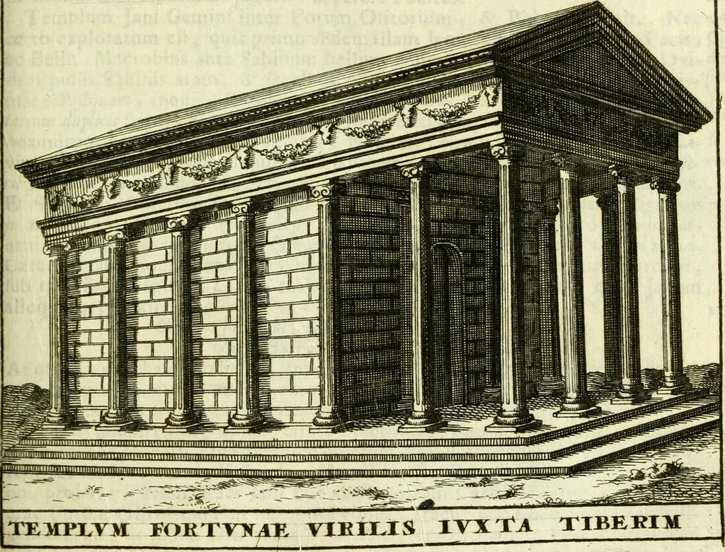 An illustration from Alexandri Donati e Societate Jesu Roma vetus ac recens : utriusque ædificiis illustrata : in multis locis aucta, castigatior reddita, indice locupletissimo & figuris aeneis illustrata, 1695, leaf 226