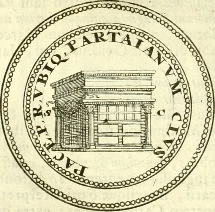 An illustration from Alexandri Donati e Societate Jesu Roma vetus ac recens : utriusque ædificiis illustrata : in multis locis aucta, castigatior reddita, indice locupletissimo & figuris aeneis illustrata, 1695, leaf 229