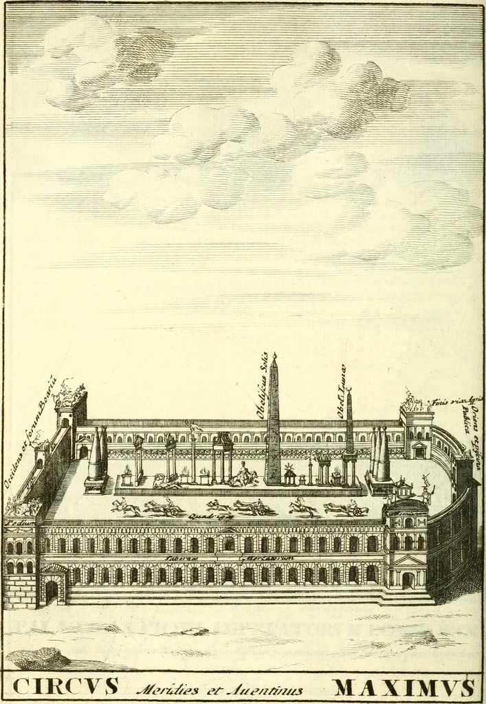 An illustration from Alexandri Donati e Societate Jesu Roma vetus ac recens : utriusque ædificiis illustrata : in multis locis aucta, castigatior reddita, indice locupletissimo & figuris aeneis illustrata, 1695, leaf 247