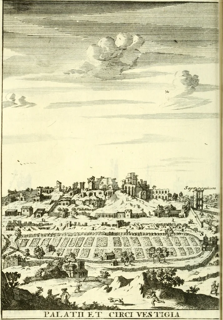 An illustration from Alexandri Donati e Societate Jesu Roma vetus ac recens : utriusque ædificiis illustrata : in multis locis aucta, castigatior reddita, indice locupletissimo & figuris aeneis illustrata, 1695, leaf 249