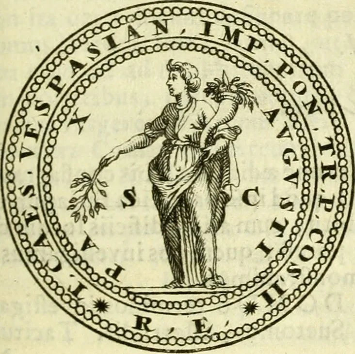 An illustration from Alexandri Donati e Societate Jesu Roma vetus ac recens : utriusque ædificiis illustrata : in multis locis aucta, castigatior reddita, indice locupletissimo & figuris aeneis illustrata, 1695, leaf 270