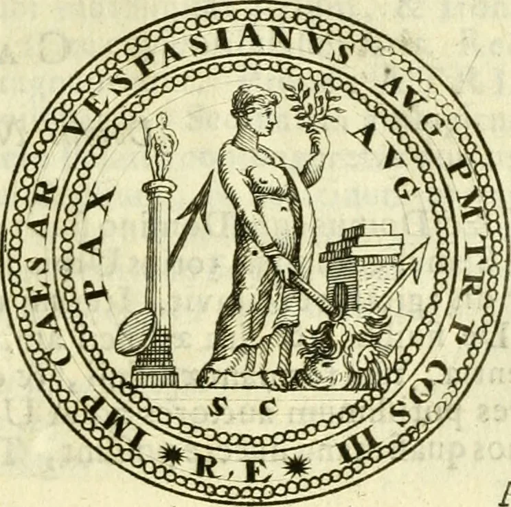 An illustration from Alexandri Donati e Societate Jesu Roma vetus ac recens : utriusque ædificiis illustrata : in multis locis aucta, castigatior reddita, indice locupletissimo & figuris aeneis illustrata, 1695, leaf 270