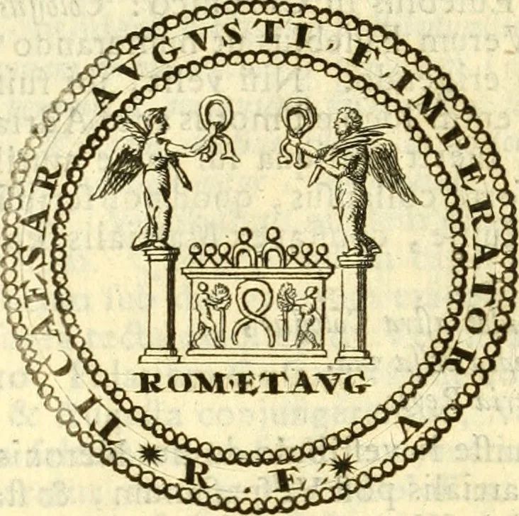 An illustration from Alexandri Donati e Societate Jesu Roma vetus ac recens : utriusque ædificiis illustrata : in multis locis aucta, castigatior reddita, indice locupletissimo & figuris aeneis illustrata, 1695, leaf 275