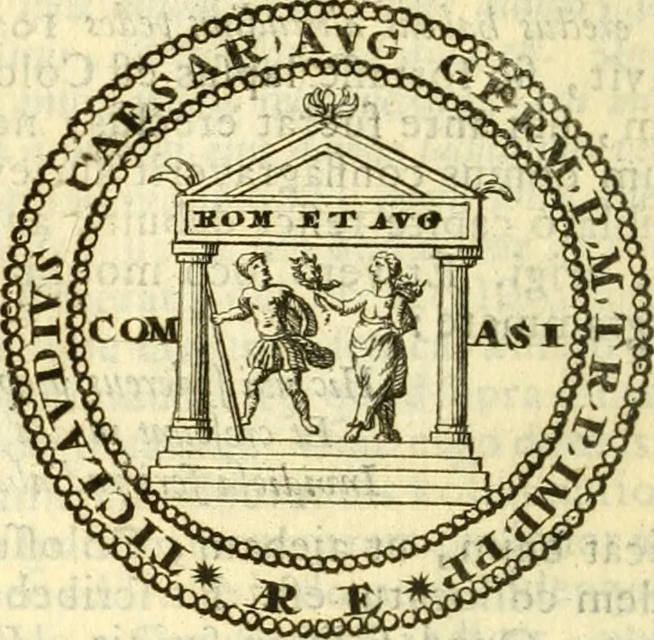 An illustration from Alexandri Donati e Societate Jesu Roma vetus ac recens : utriusque ædificiis illustrata : in multis locis aucta, castigatior reddita, indice locupletissimo & figuris aeneis illustrata, 1695, leaf 275