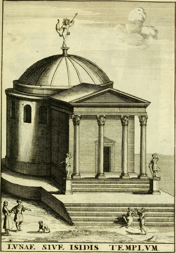 An illustration from Alexandri Donati e Societate Jesu Roma vetus ac recens : utriusque ædificiis illustrata : in multis locis aucta, castigatior reddita, indice locupletissimo & figuris aeneis illustrata, 1695, leaf 284