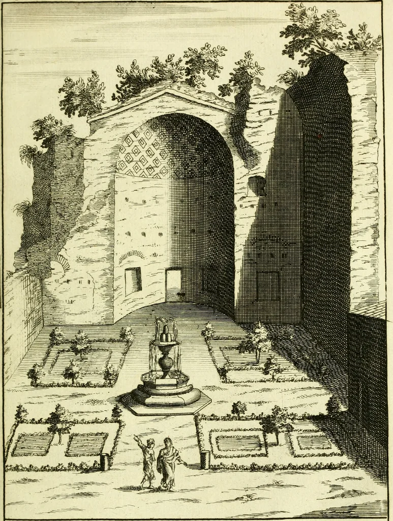 An illustration from Alexandri Donati e Societate Jesu Roma vetus ac recens : utriusque ædificiis illustrata : in multis locis aucta, castigatior reddita, indice locupletissimo & figuris aeneis illustrata, 1695, leaf 286