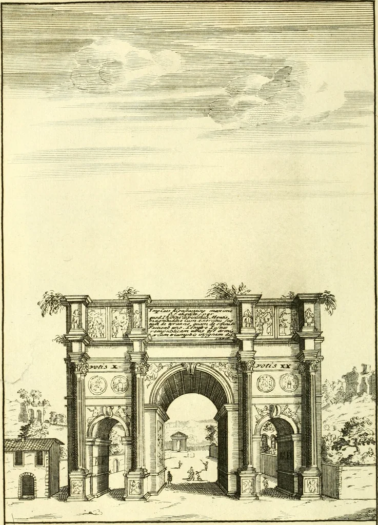 An illustration from Alexandri Donati e Societate Jesu Roma vetus ac recens : utriusque ædificiis illustrata : in multis locis aucta, castigatior reddita, indice locupletissimo & figuris aeneis illustrata, 1695, leaf 289