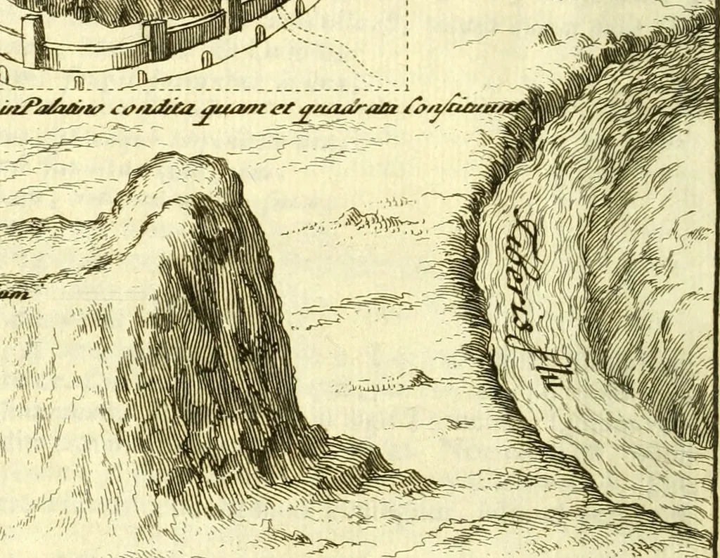 An illustration from Alexandri Donati e Societate Jesu Roma vetus ac recens : utriusque ædificiis illustrata : in multis locis aucta, castigatior reddita, indice locupletissimo & figuris aeneis illustrata, 1695, leaf 29