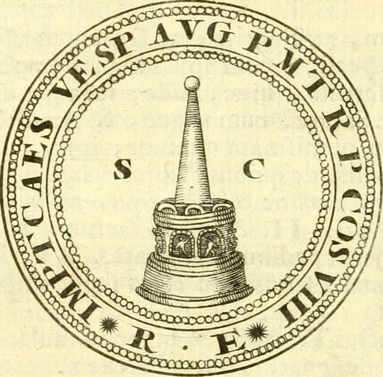 An illustration from Alexandri Donati e Societate Jesu Roma vetus ac recens : utriusque ædificiis illustrata : in multis locis aucta, castigatior reddita, indice locupletissimo & figuris aeneis illustrata, 1695, leaf 293