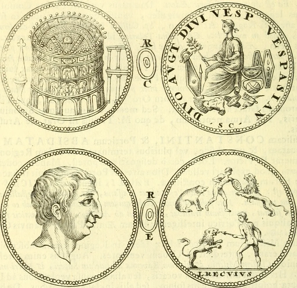 An illustration from Alexandri Donati e Societate Jesu Roma vetus ac recens : utriusque ædificiis illustrata : in multis locis aucta, castigatior reddita, indice locupletissimo & figuris aeneis illustrata, 1695, leaf 297