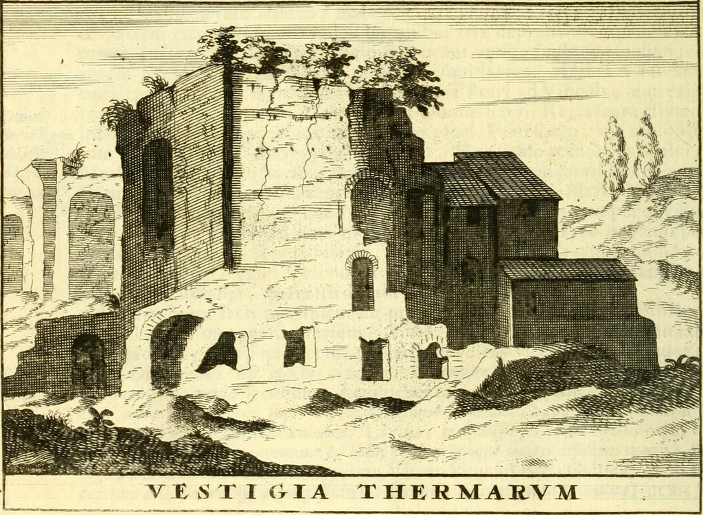 An illustration from Alexandri Donati e Societate Jesu Roma vetus ac recens : utriusque ædificiis illustrata : in multis locis aucta, castigatior reddita, indice locupletissimo & figuris aeneis illustrata, 1695, leaf 319