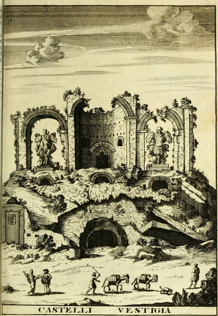 An illustration from Alexandri Donati e Societate Jesu Roma vetus ac recens : utriusque ædificiis illustrata : in multis locis aucta, castigatior reddita, indice locupletissimo & figuris aeneis illustrata, 1695, leaf 330
