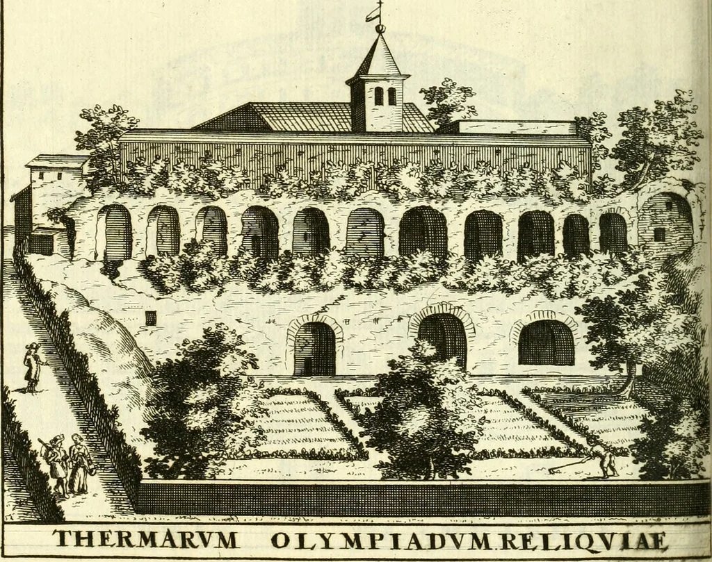 An illustration from Alexandri Donati e Societate Jesu Roma vetus ac recens : utriusque ædificiis illustrata : in multis locis aucta, castigatior reddita, indice locupletissimo & figuris aeneis illustrata, 1695, leaf 333