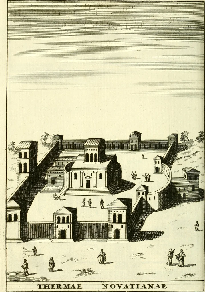 An illustration from Alexandri Donati e Societate Jesu Roma vetus ac recens : utriusque ædificiis illustrata : in multis locis aucta, castigatior reddita, indice locupletissimo & figuris aeneis illustrata, 1695, leaf 335