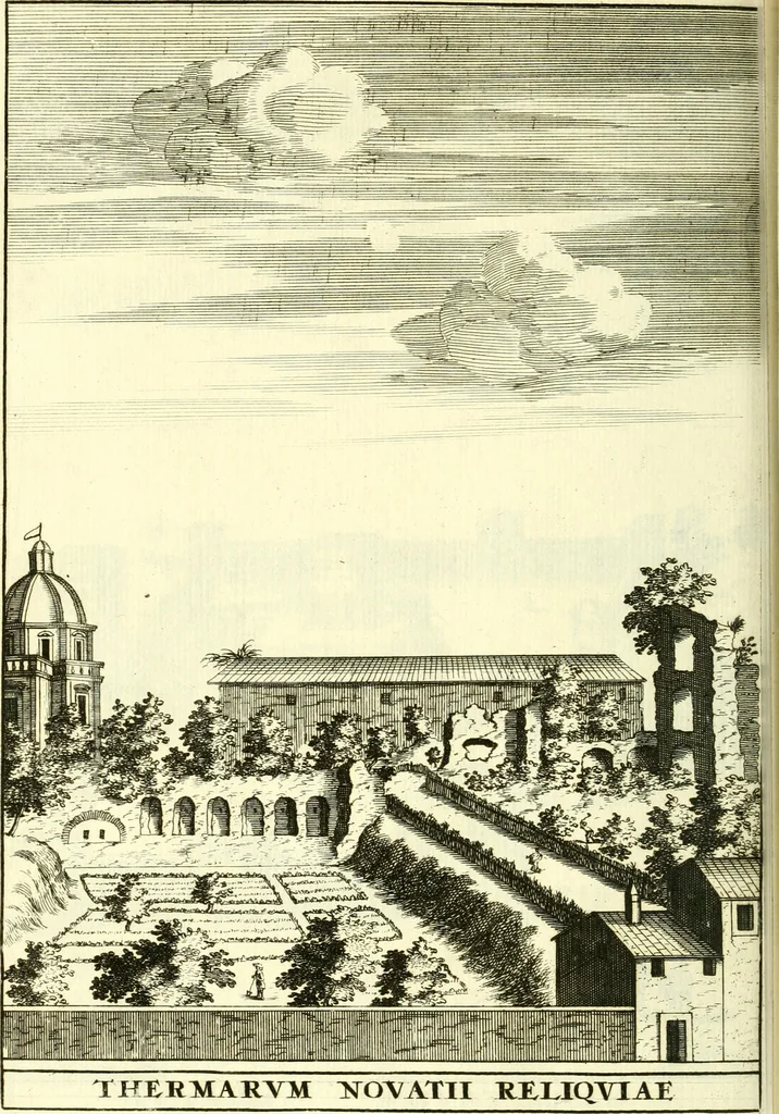 An illustration from Alexandri Donati e Societate Jesu Roma vetus ac recens : utriusque ædificiis illustrata : in multis locis aucta, castigatior reddita, indice locupletissimo & figuris aeneis illustrata, 1695, leaf 337