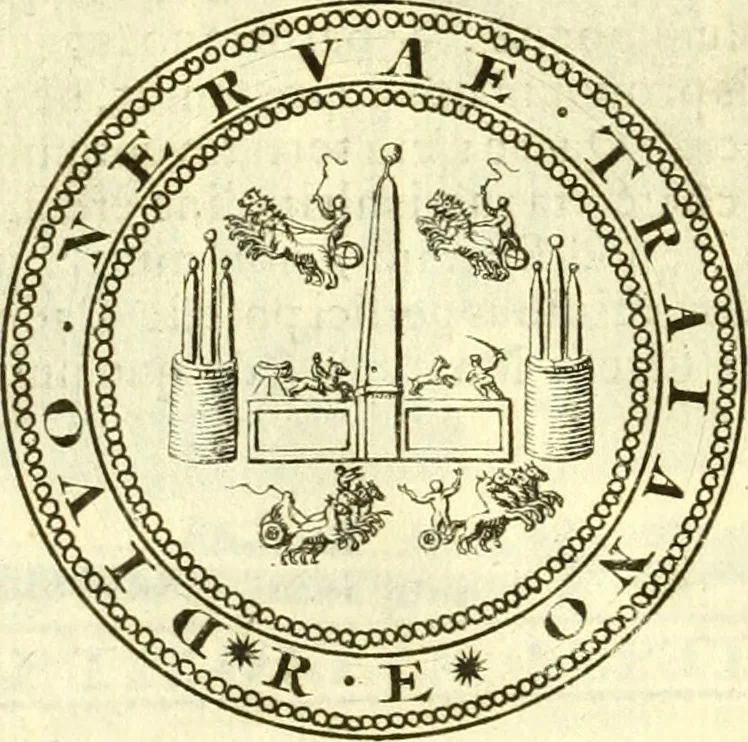 An illustration from Alexandri Donati e Societate Jesu Roma vetus ac recens : utriusque ædificiis illustrata : in multis locis aucta, castigatior reddita, indice locupletissimo & figuris aeneis illustrata, 1695, leaf 363