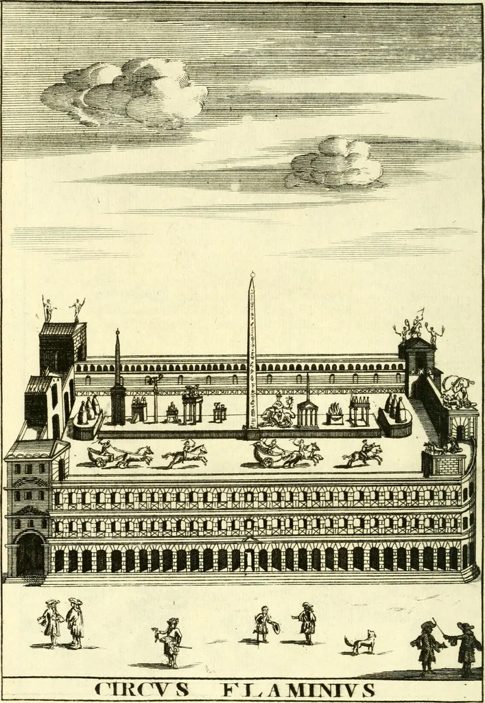 An illustration from Alexandri Donati e Societate Jesu Roma vetus ac recens : utriusque ædificiis illustrata : in multis locis aucta, castigatior reddita, indice locupletissimo & figuris aeneis illustrata, 1695, leaf 371