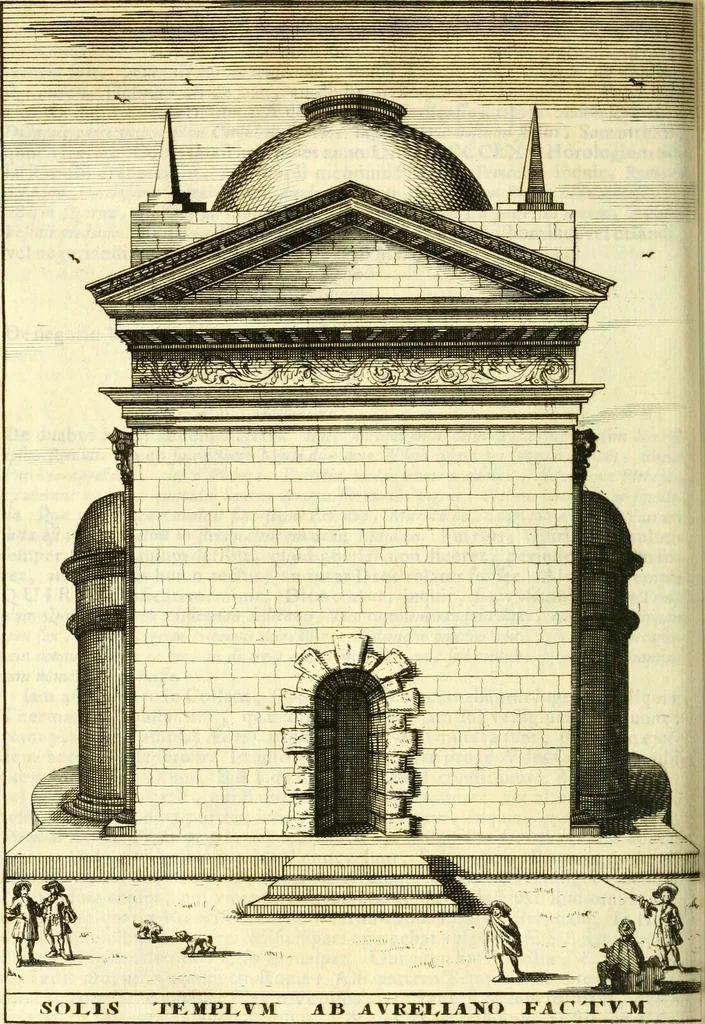 An illustration from Alexandri Donati e Societate Jesu Roma vetus ac recens : utriusque ædificiis illustrata : in multis locis aucta, castigatior reddita, indice locupletissimo & figuris aeneis illustrata, 1695, leaf 385