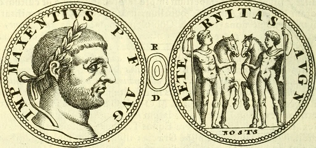An illustration from Alexandri Donati e Societate Jesu Roma vetus ac recens : utriusque ædificiis illustrata : in multis locis aucta, castigatior reddita, indice locupletissimo & figuris aeneis illustrata, 1695, leaf 389