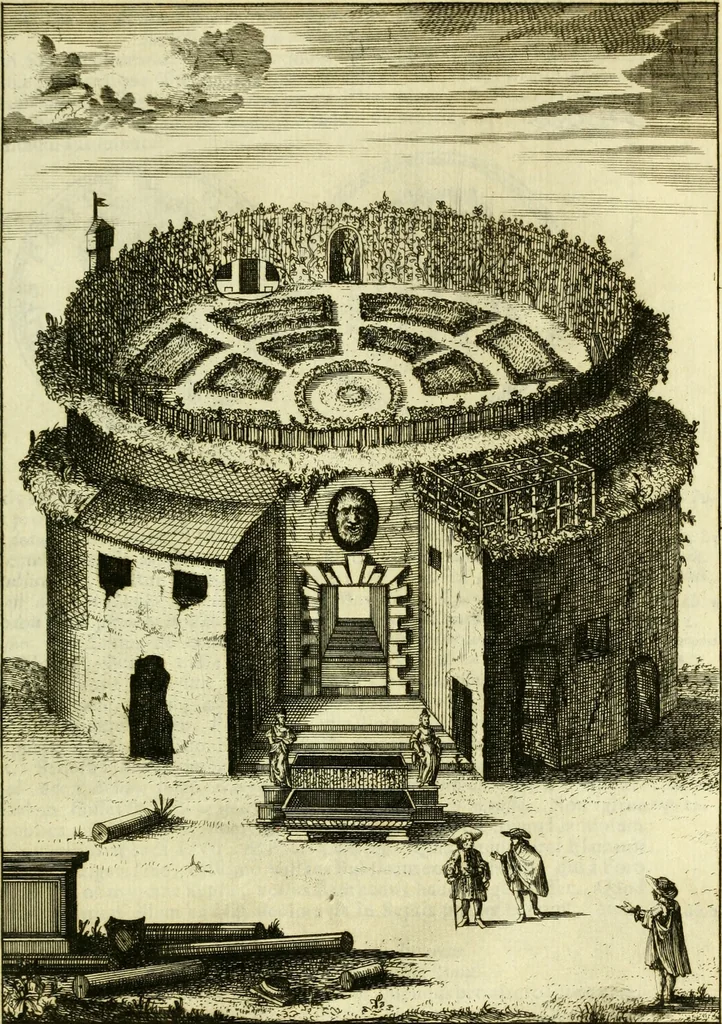 An illustration from Alexandri Donati e Societate Jesu Roma vetus ac recens : utriusque ædificiis illustrata : in multis locis aucta, castigatior reddita, indice locupletissimo & figuris aeneis illustrata, 1695, leaf 400