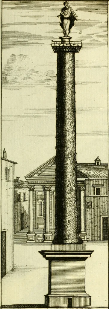 An illustration from Alexandri Donati e Societate Jesu Roma vetus ac recens : utriusque ædificiis illustrata : in multis locis aucta, castigatior reddita, indice locupletissimo & figuris aeneis illustrata, 1695, leaf 404