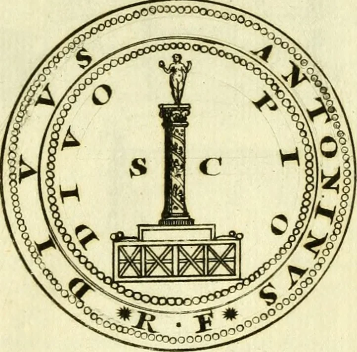 An illustration from Alexandri Donati e Societate Jesu Roma vetus ac recens : utriusque ædificiis illustrata : in multis locis aucta, castigatior reddita, indice locupletissimo & figuris aeneis illustrata, 1695, leaf 404